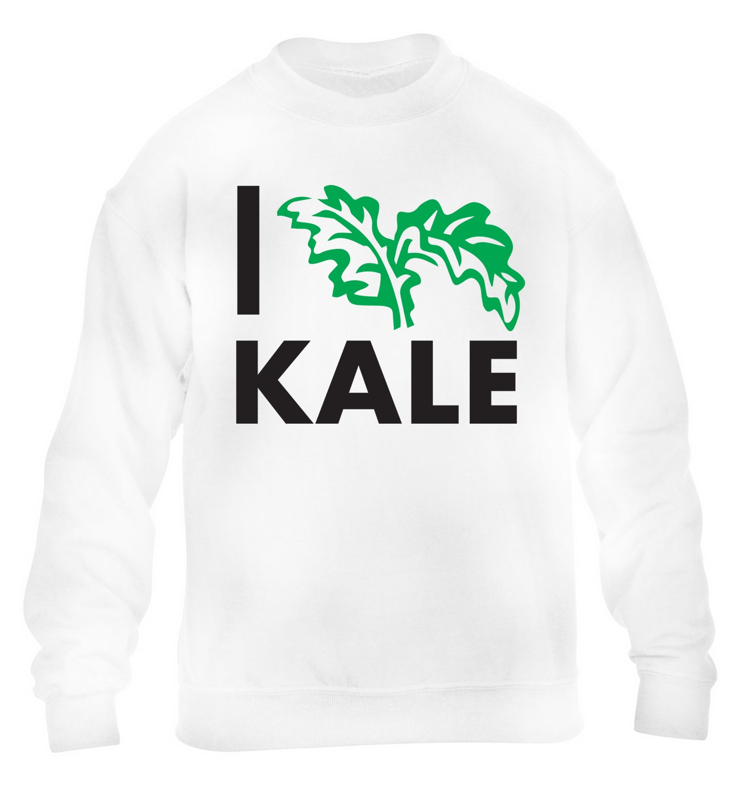 I love kale children's white sweater 12-14 Years