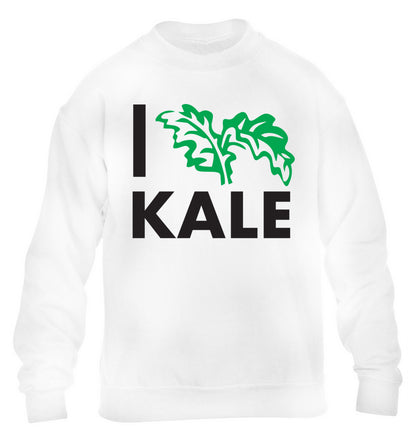 I love kale children's white sweater 12-14 Years