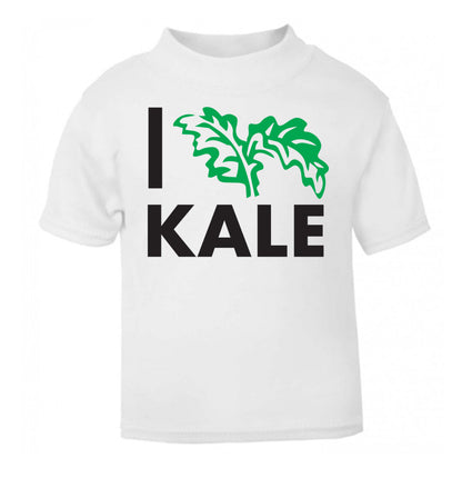 I love kale white Baby Toddler Tshirt 2 Years