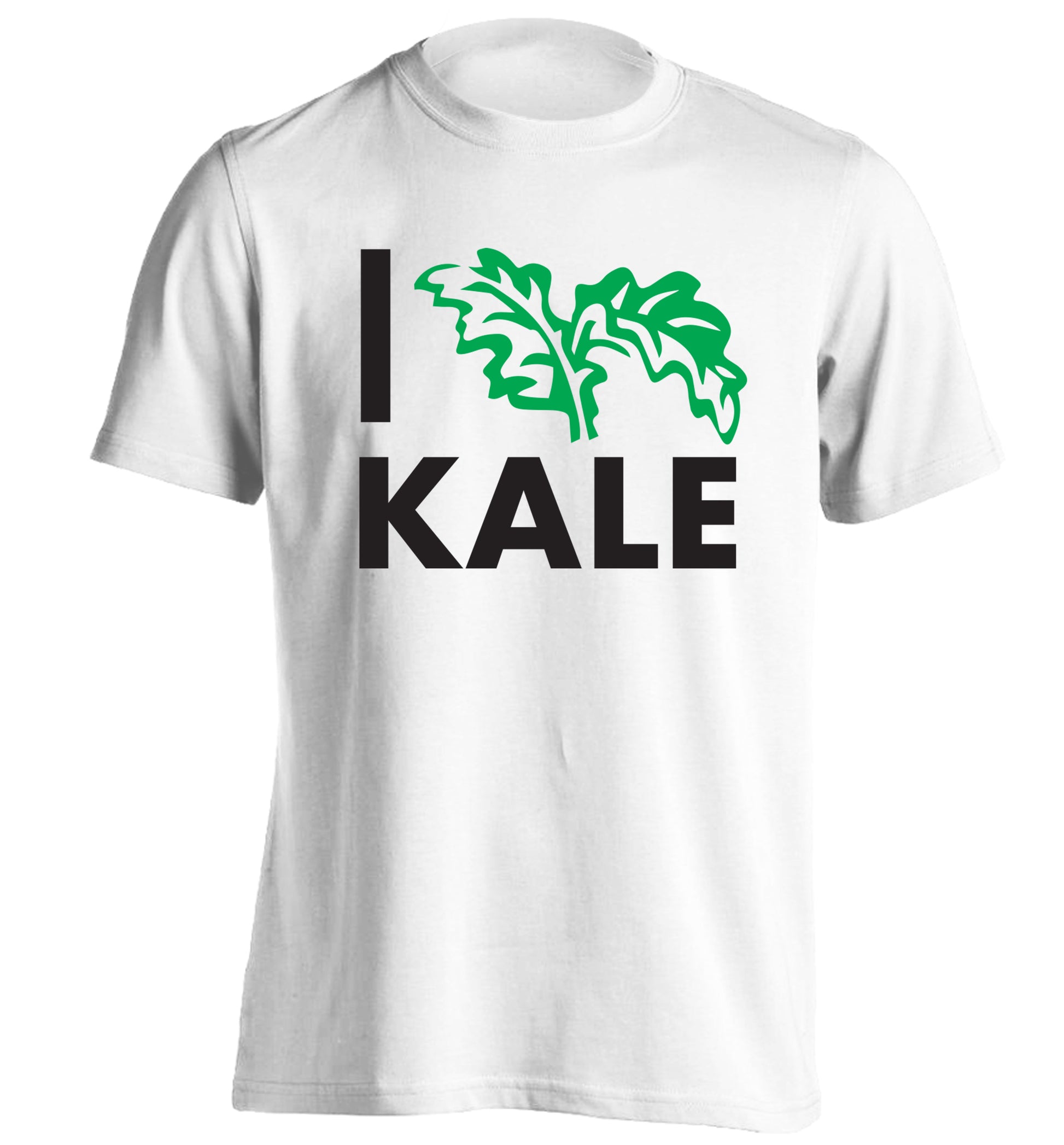 I love kale adults unisex white Tshirt 2XL