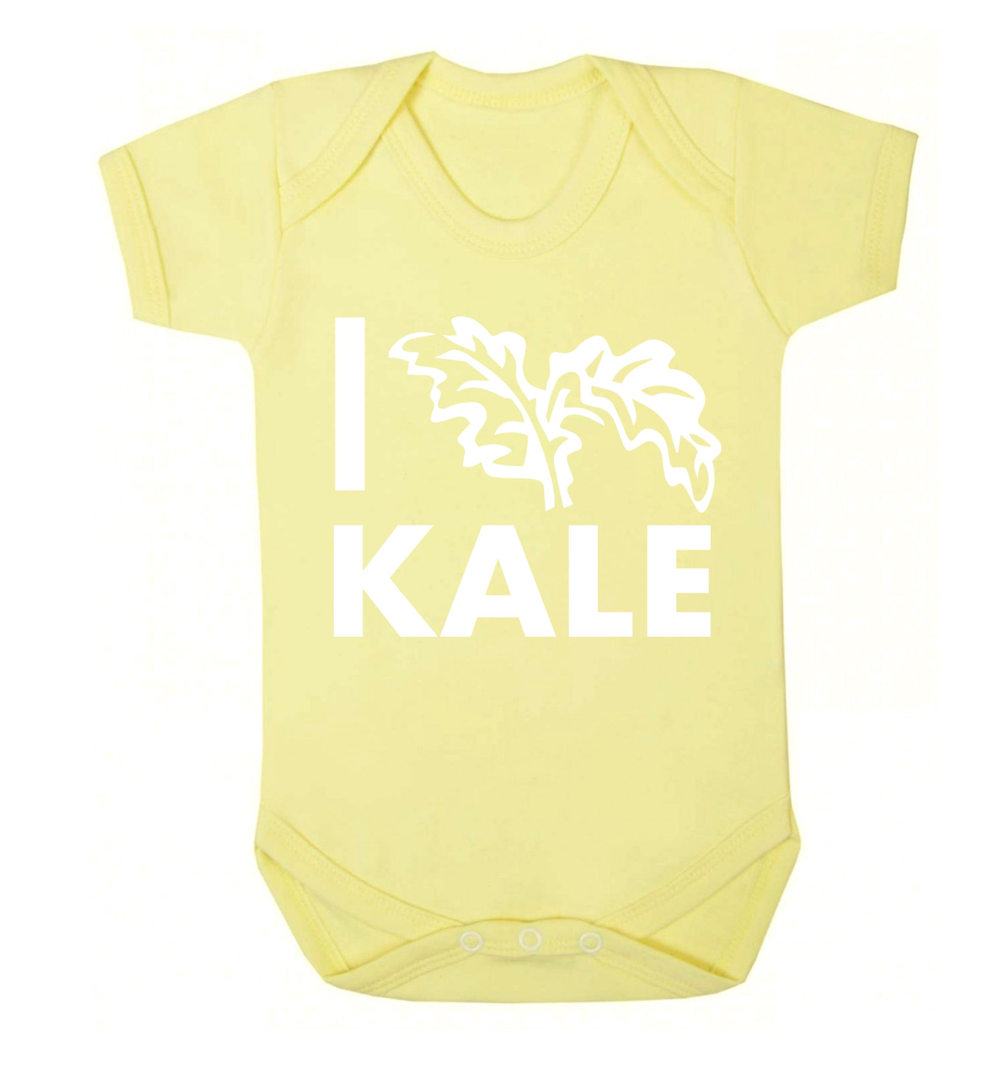 I love kale Baby Vest pale yellow 18-24 months
