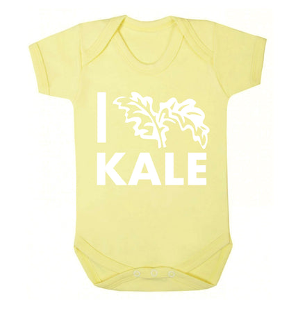 I love kale Baby Vest pale yellow 18-24 months