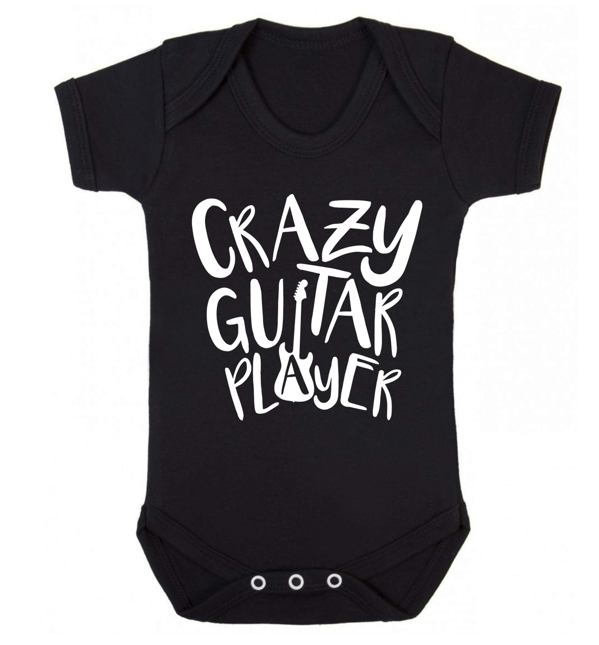 Crazy guitar player Baby Vest black 18-24 months