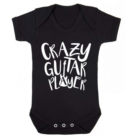 Crazy guitar player Baby Vest black 18-24 months