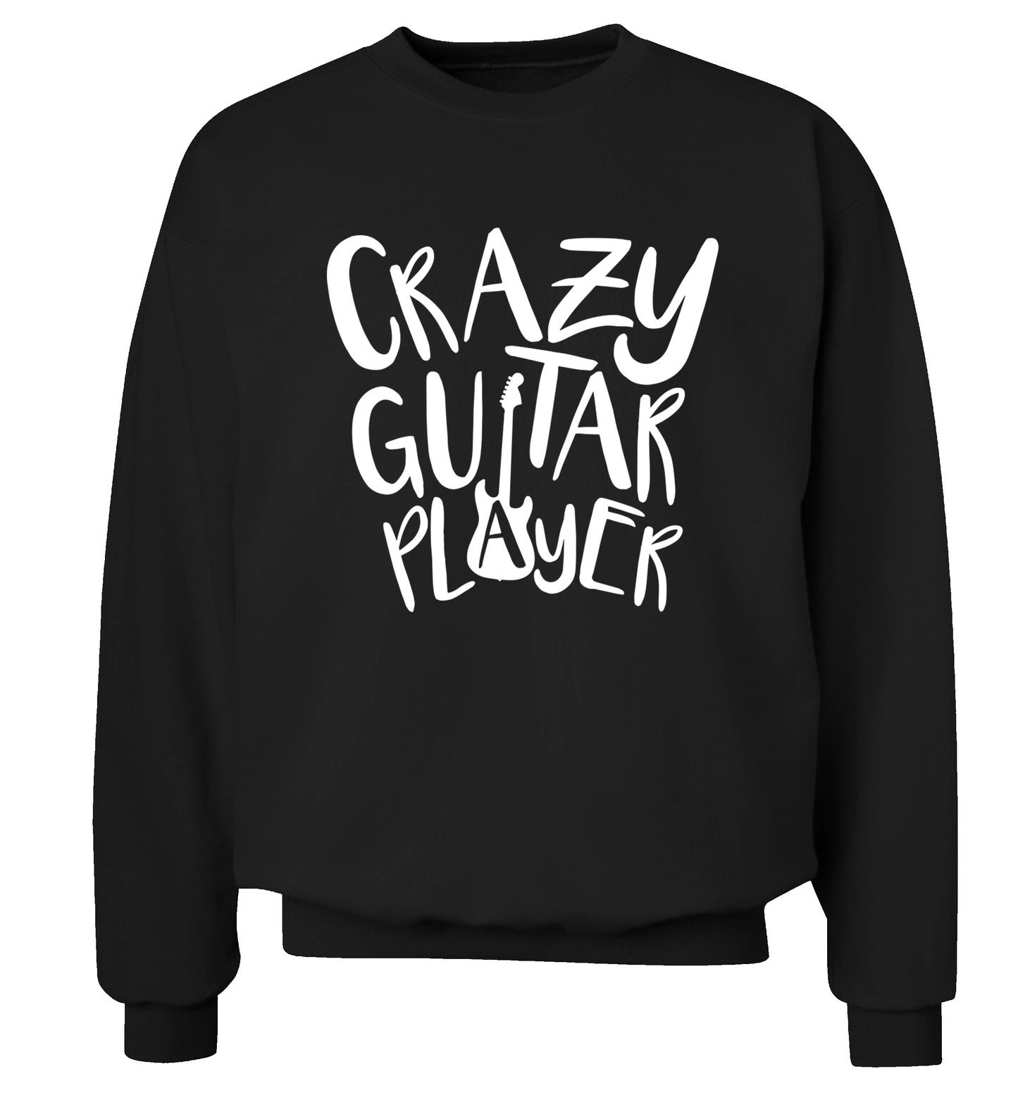 Crazy guitar player Adult's unisex black Sweater 2XL