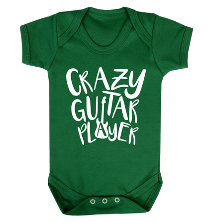 Crazy guitar player Baby Vest green 18-24 months