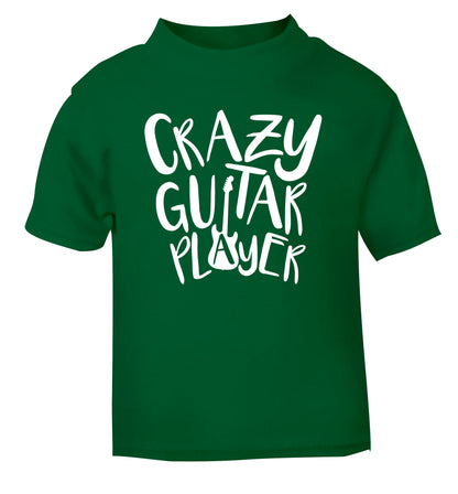 Crazy guitar player green Baby Toddler Tshirt 2 Years