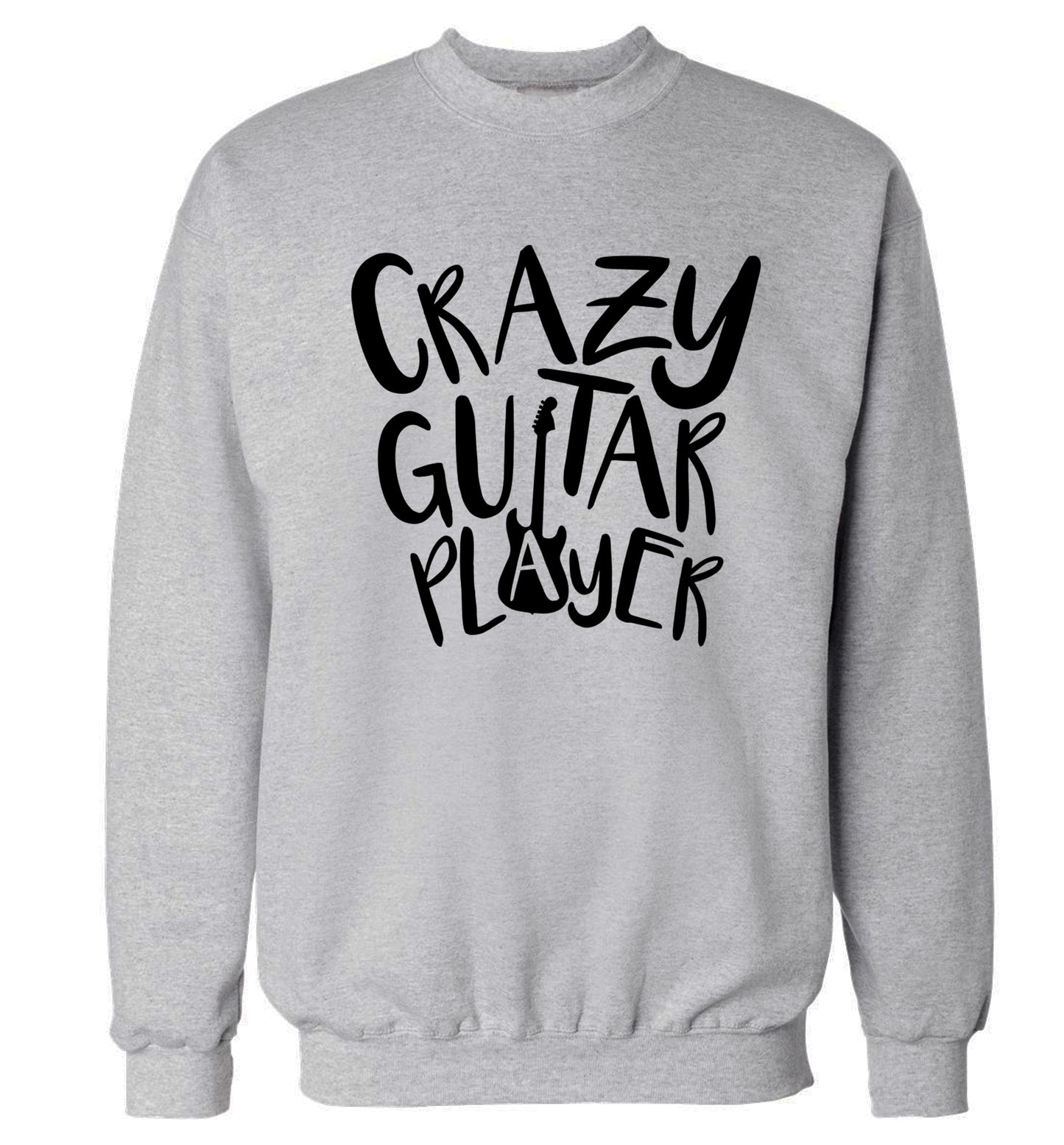 Crazy guitar player Adult's unisex grey Sweater 2XL