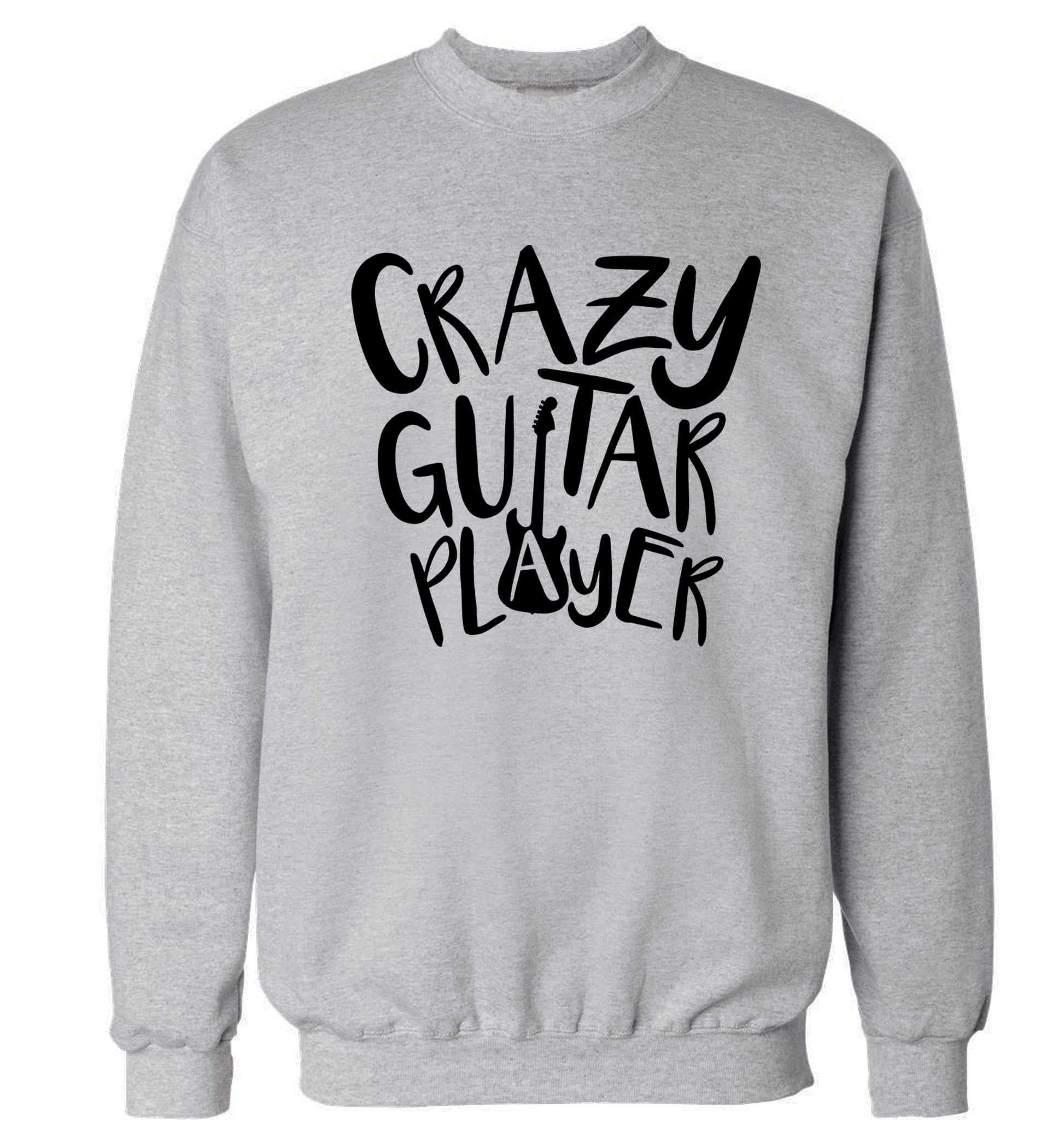 Crazy guitar player Adult's unisex grey Sweater 2XL