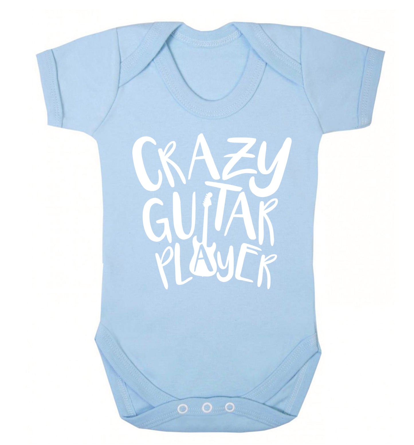Crazy guitar player Baby Vest pale blue 18-24 months