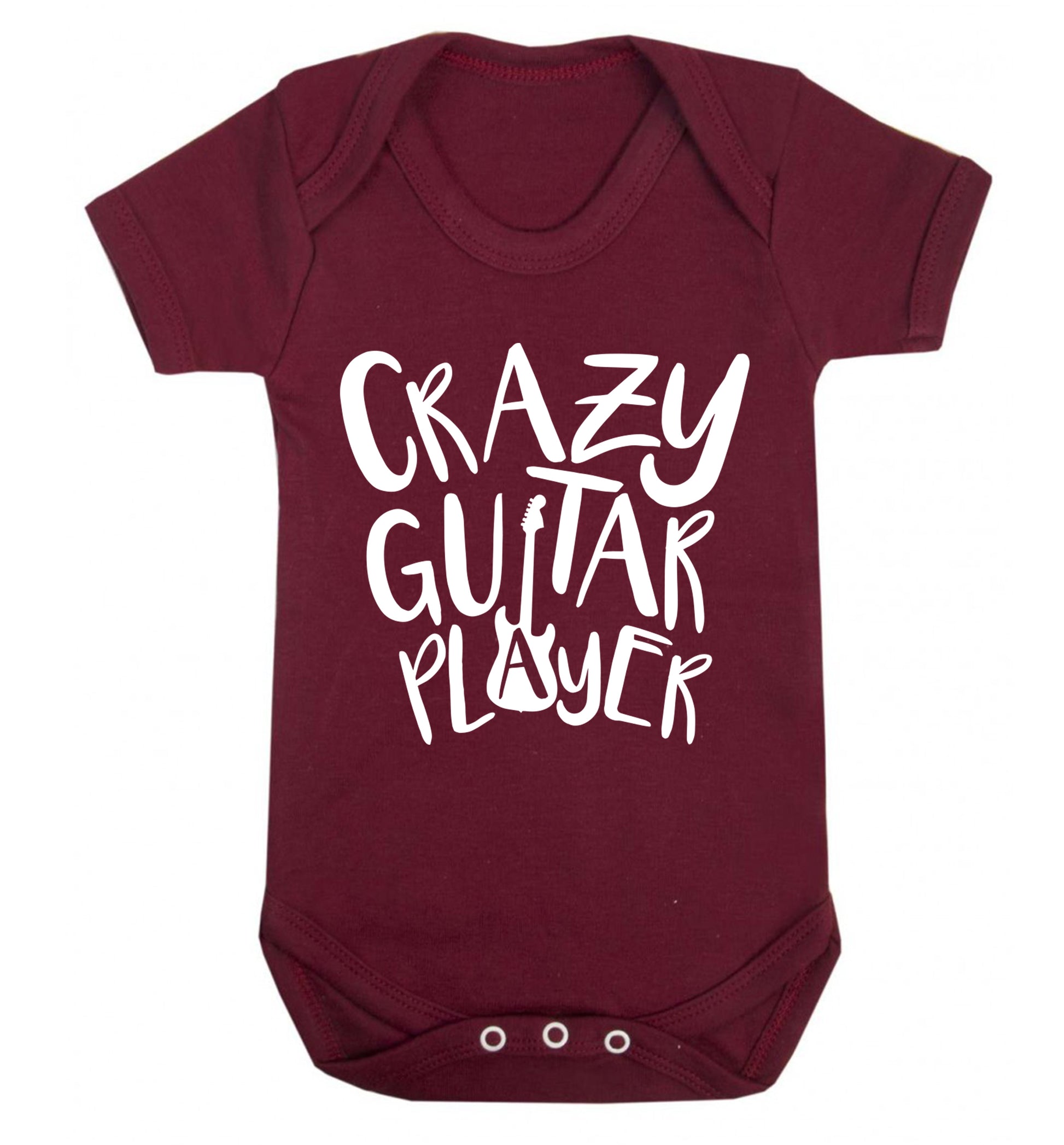 Crazy guitar player Baby Vest maroon 18-24 months