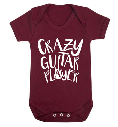 Crazy guitar player Baby Vest maroon 18-24 months