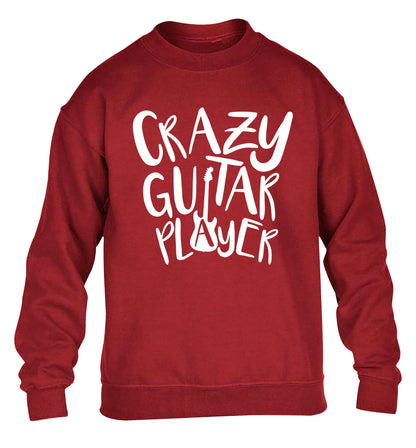 Crazy guitar player children's grey sweater 12-14 Years