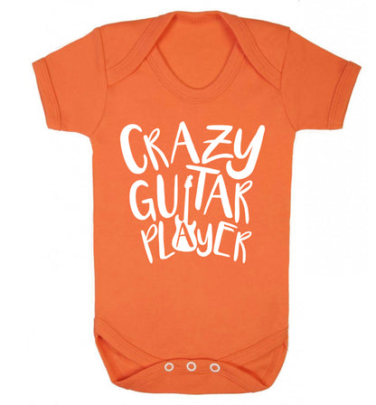 Crazy guitar player Baby Vest orange 18-24 months