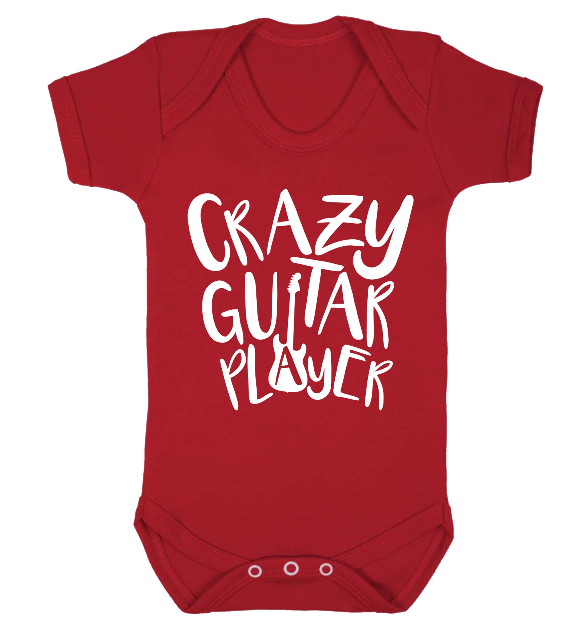 Crazy guitar player Baby Vest red 18-24 months