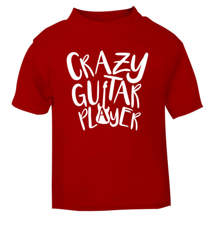Crazy guitar player red Baby Toddler Tshirt 2 Years
