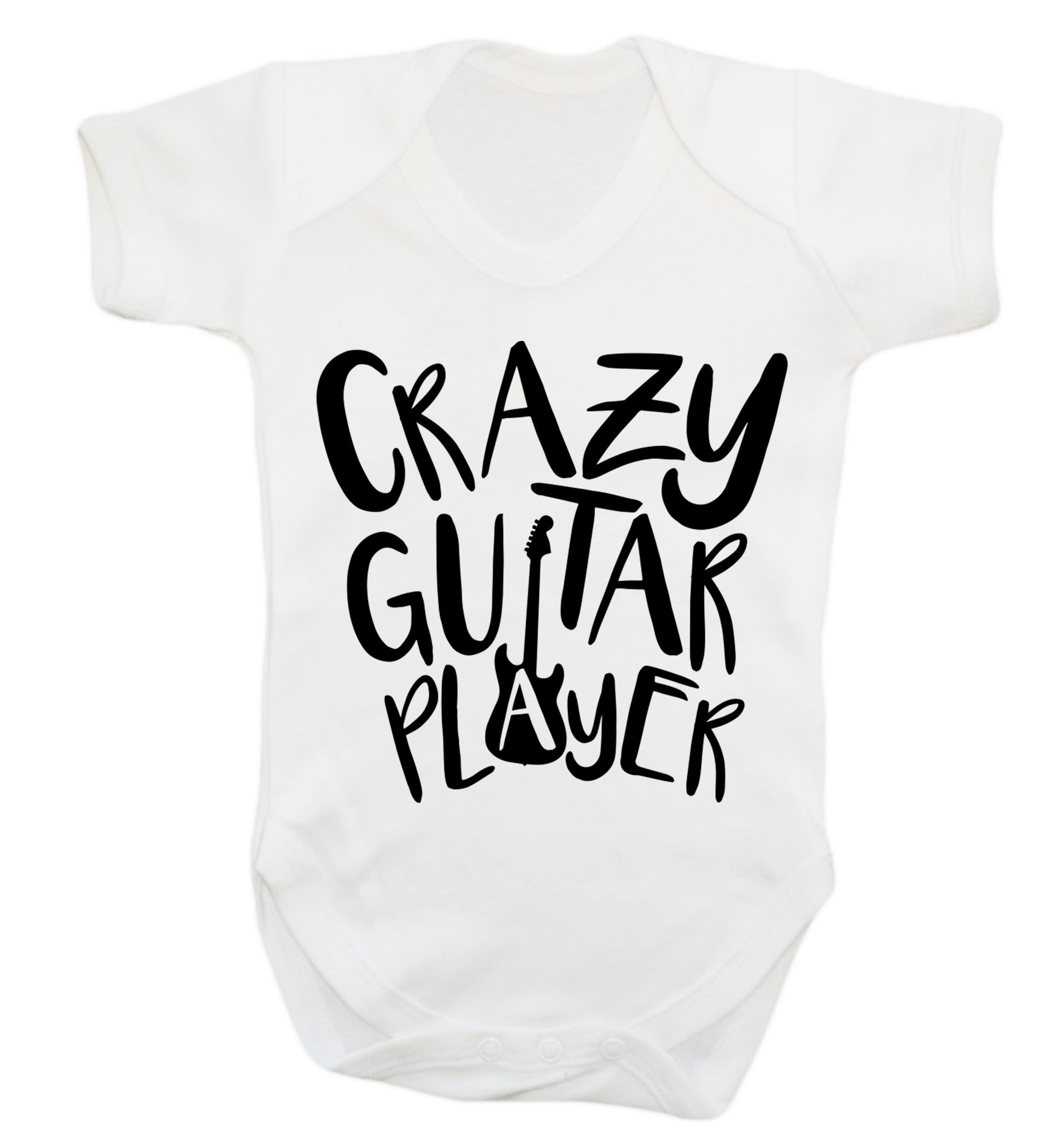 Crazy guitar player Baby Vest white 18-24 months