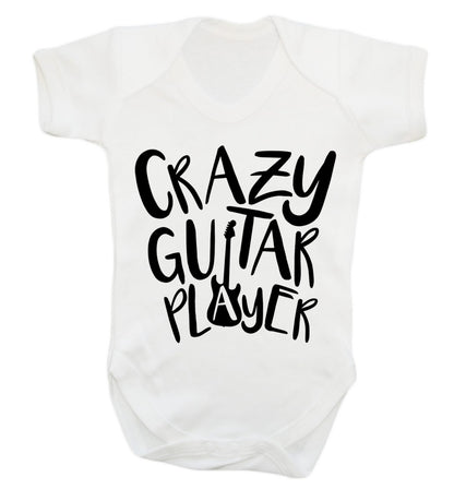 Crazy guitar player Baby Vest white 18-24 months