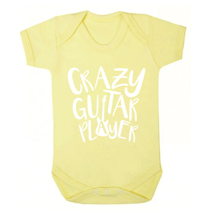 Crazy guitar player Baby Vest pale yellow 18-24 months
