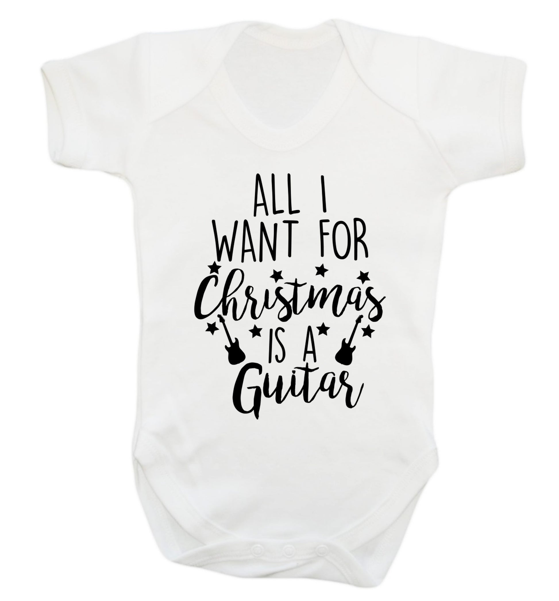 All I want for Christmas is a guitar Baby Vest white 18-24 months