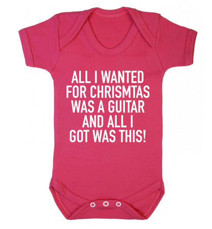 All I wanted for Christmas was a guitar and all I got was this! Baby Vest dark pink 18-24 months