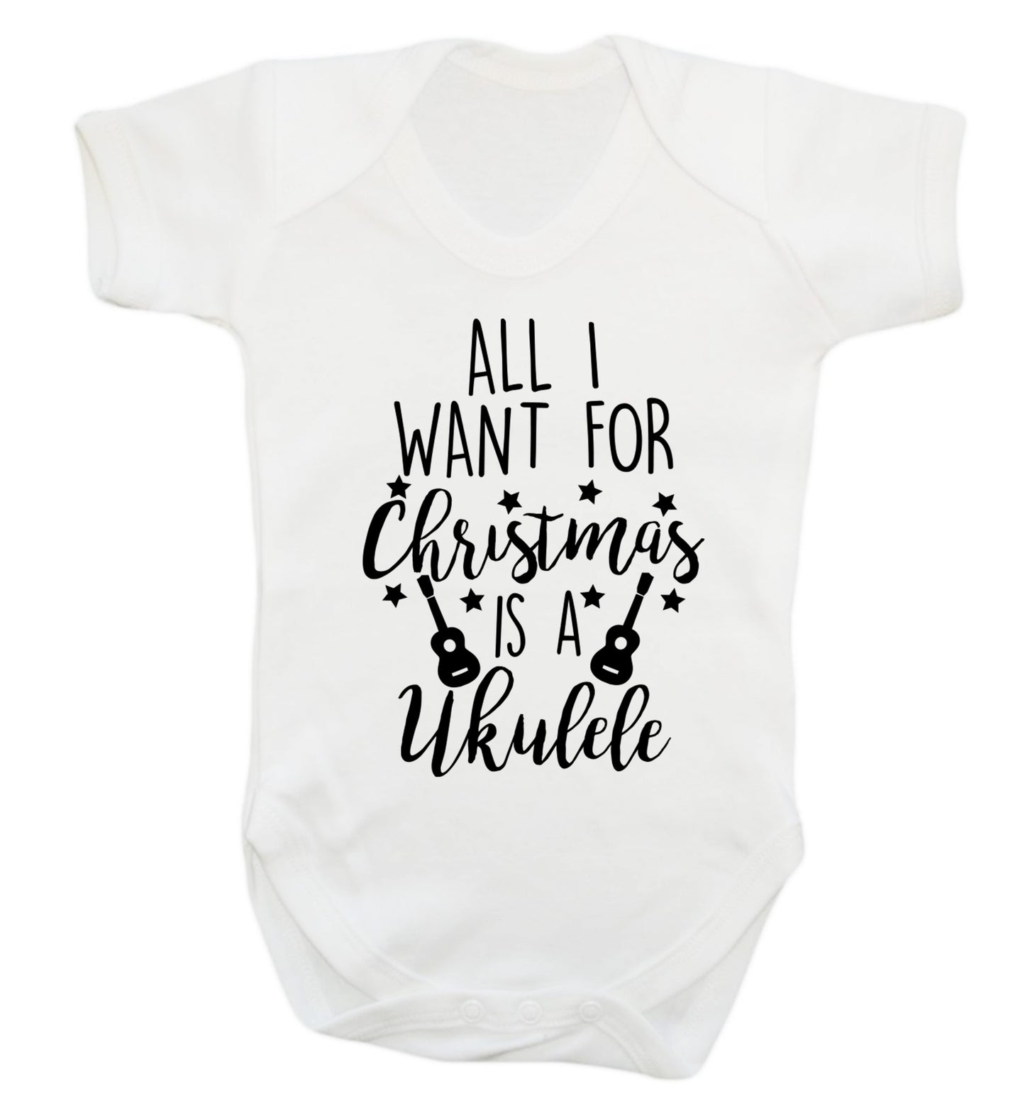 All I want for christmas is a ukulele Baby Vest white 18-24 months