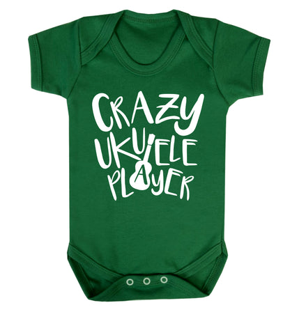 Crazy ukulele player Baby Vest green 18-24 months