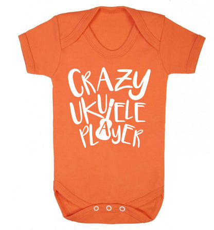 Crazy ukulele player Baby Vest orange 18-24 months