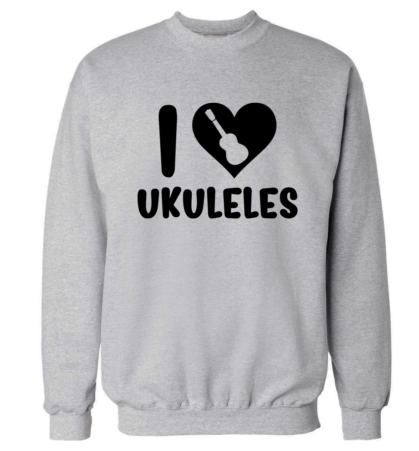 I love ukuleles Adult's unisex grey Sweater 2XL