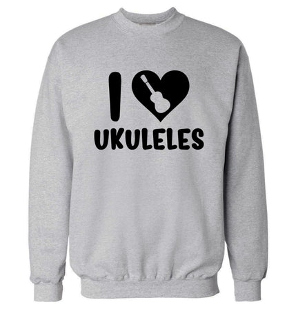 I love ukuleles Adult's unisex grey Sweater 2XL