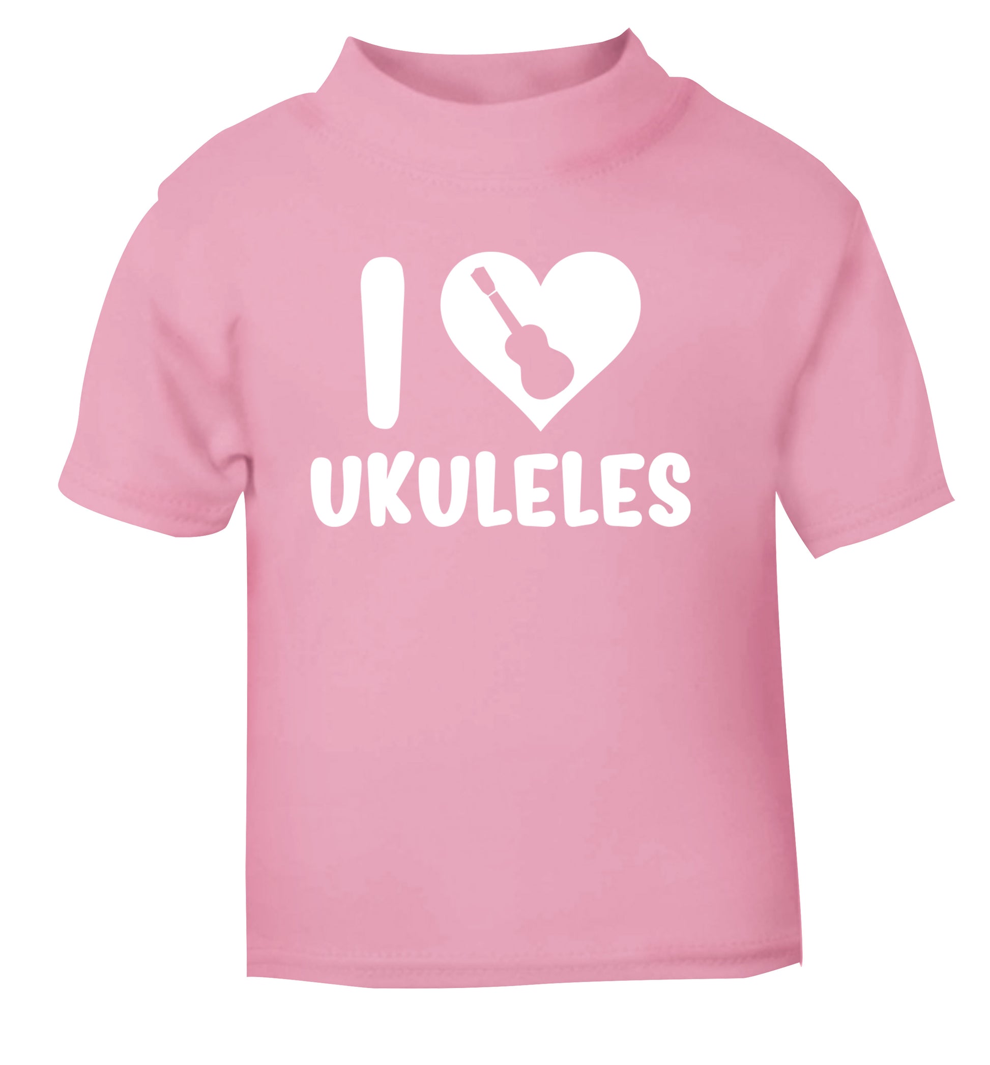 I love ukuleles light pink Baby Toddler Tshirt 2 Years