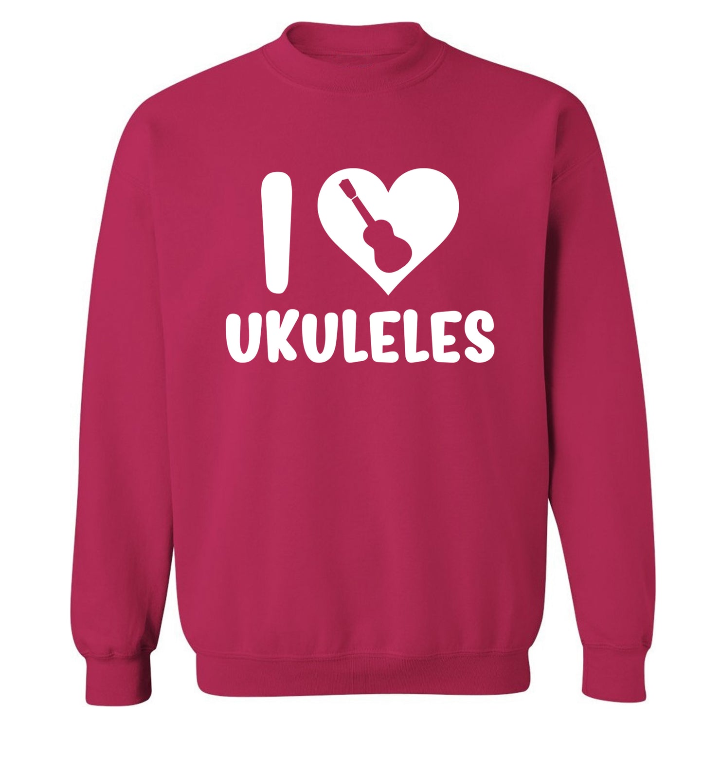 I love ukuleles Adult's unisex pink Sweater 2XL