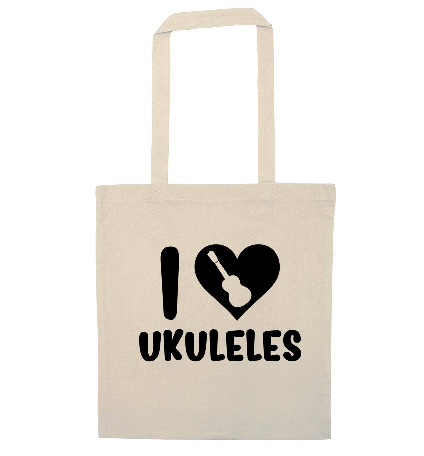 I love ukuleles natural tote bag