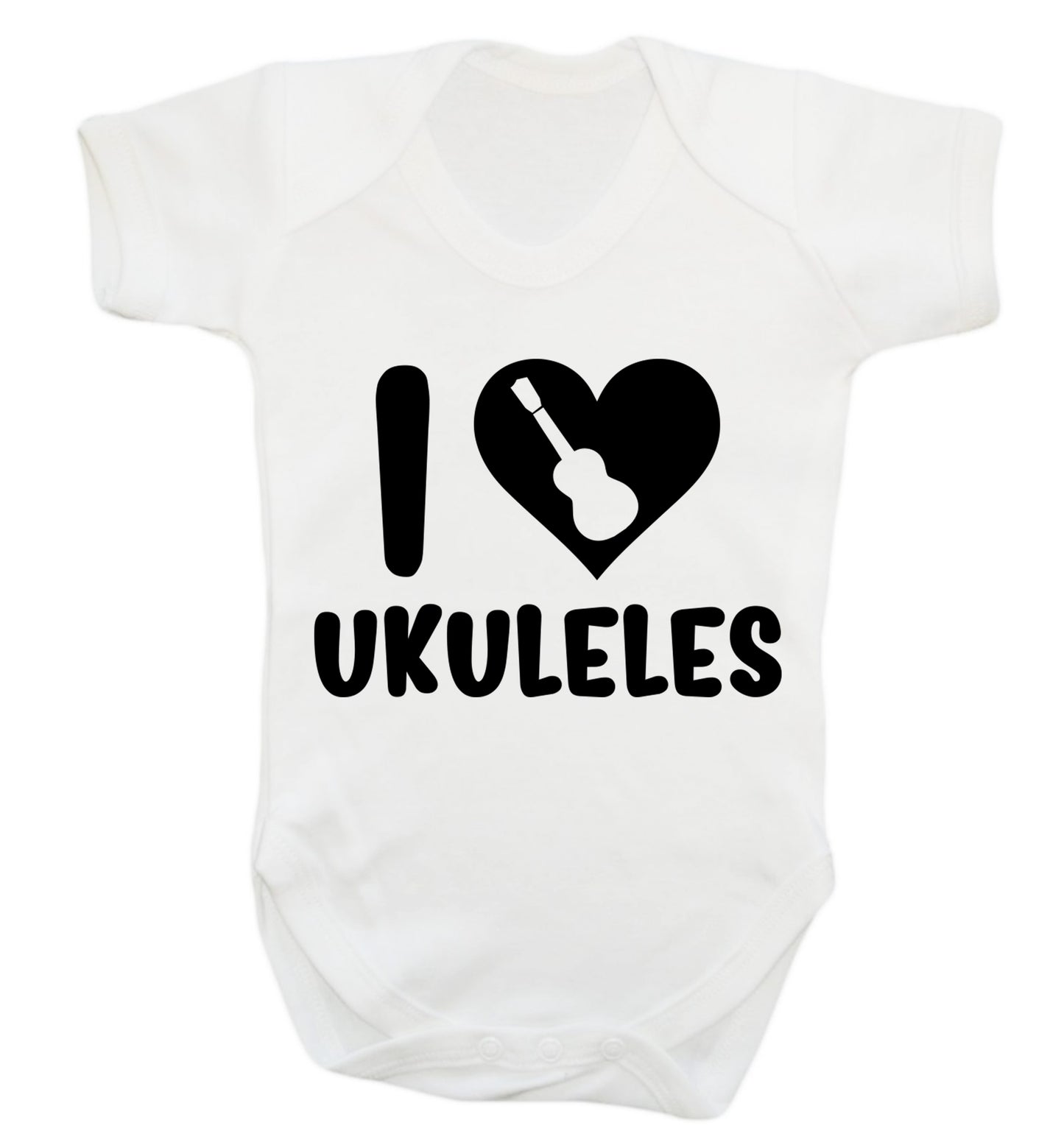 I love ukuleles Baby Vest white 18-24 months