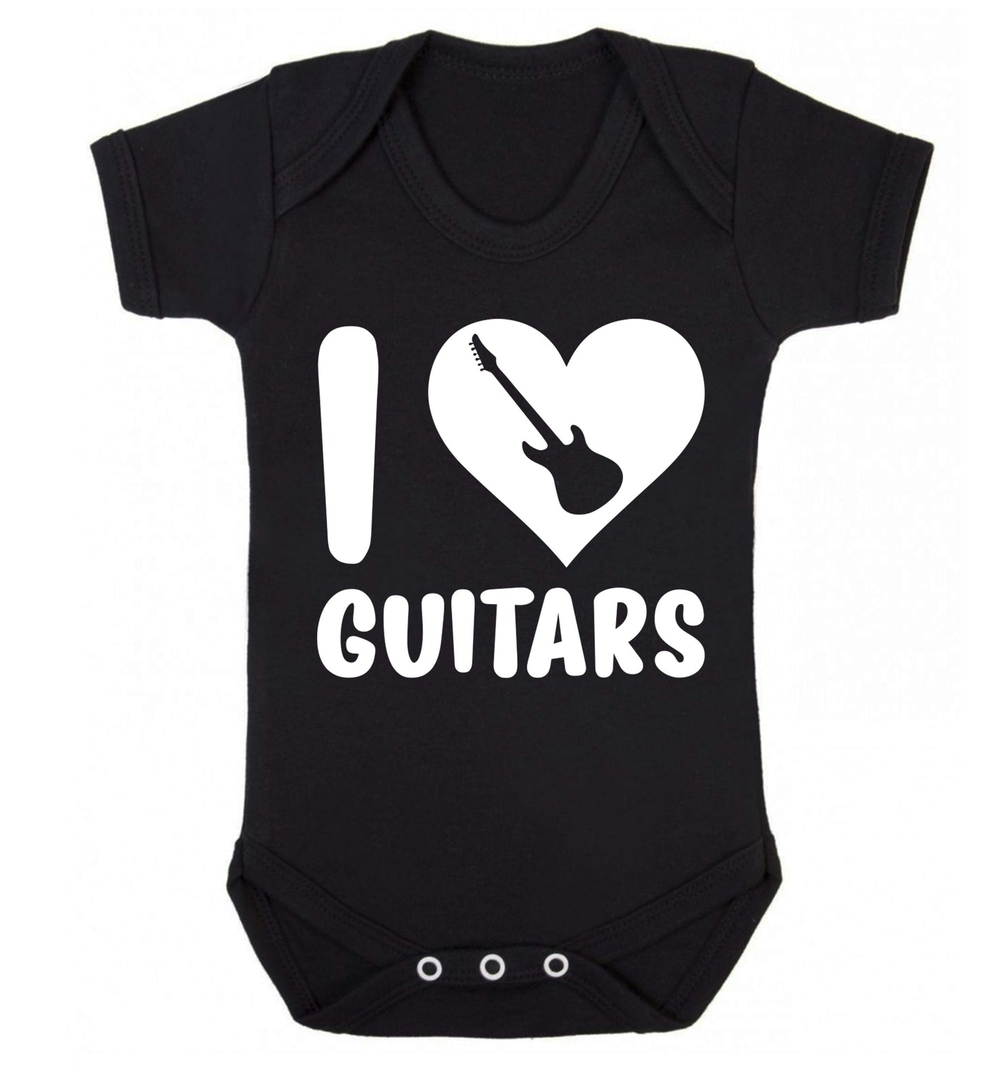 I love guitars Baby Vest black 18-24 months
