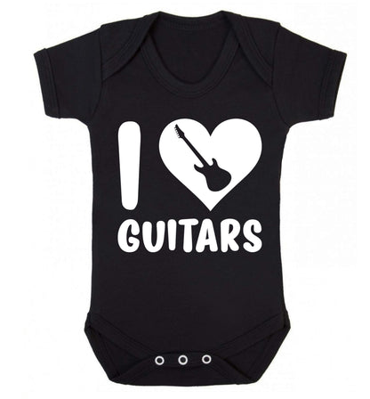 I love guitars Baby Vest black 18-24 months