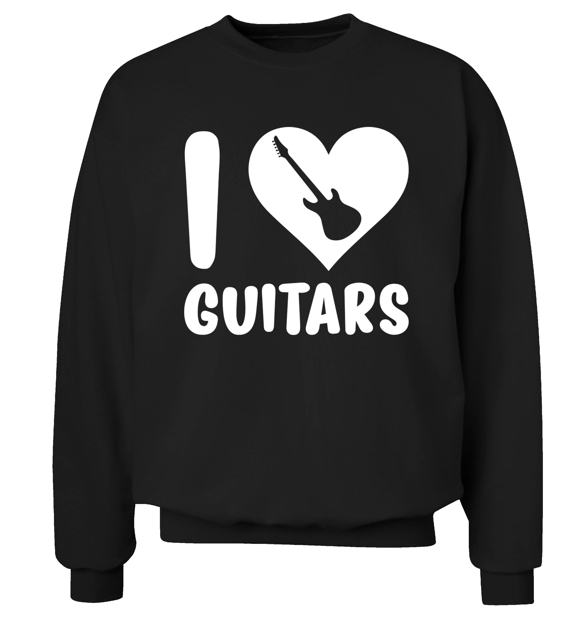 I love guitars Adult's unisex black Sweater 2XL