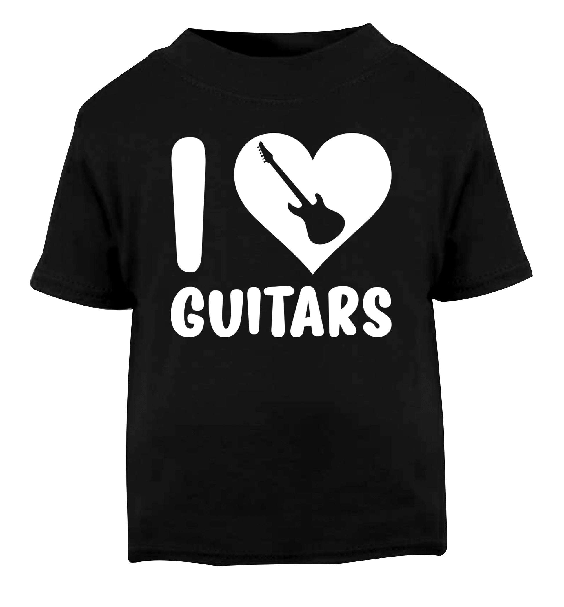 I love guitars Black Baby Toddler Tshirt 2 years