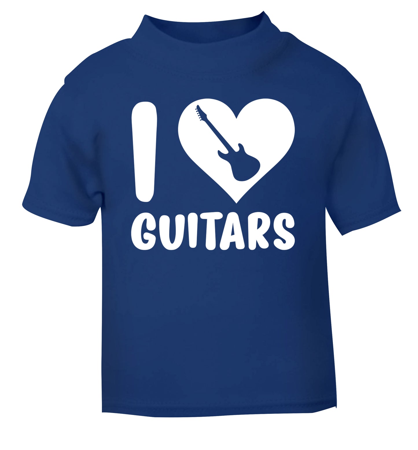 I love guitars blue Baby Toddler Tshirt 2 Years