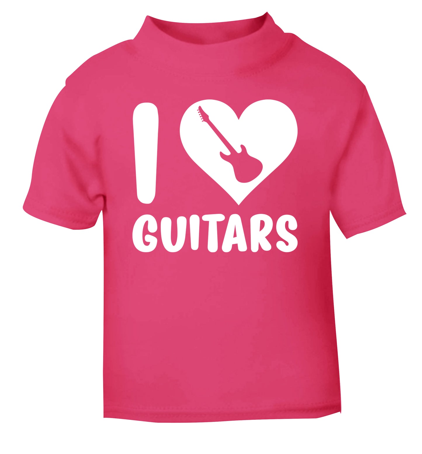 I love guitars pink Baby Toddler Tshirt 2 Years