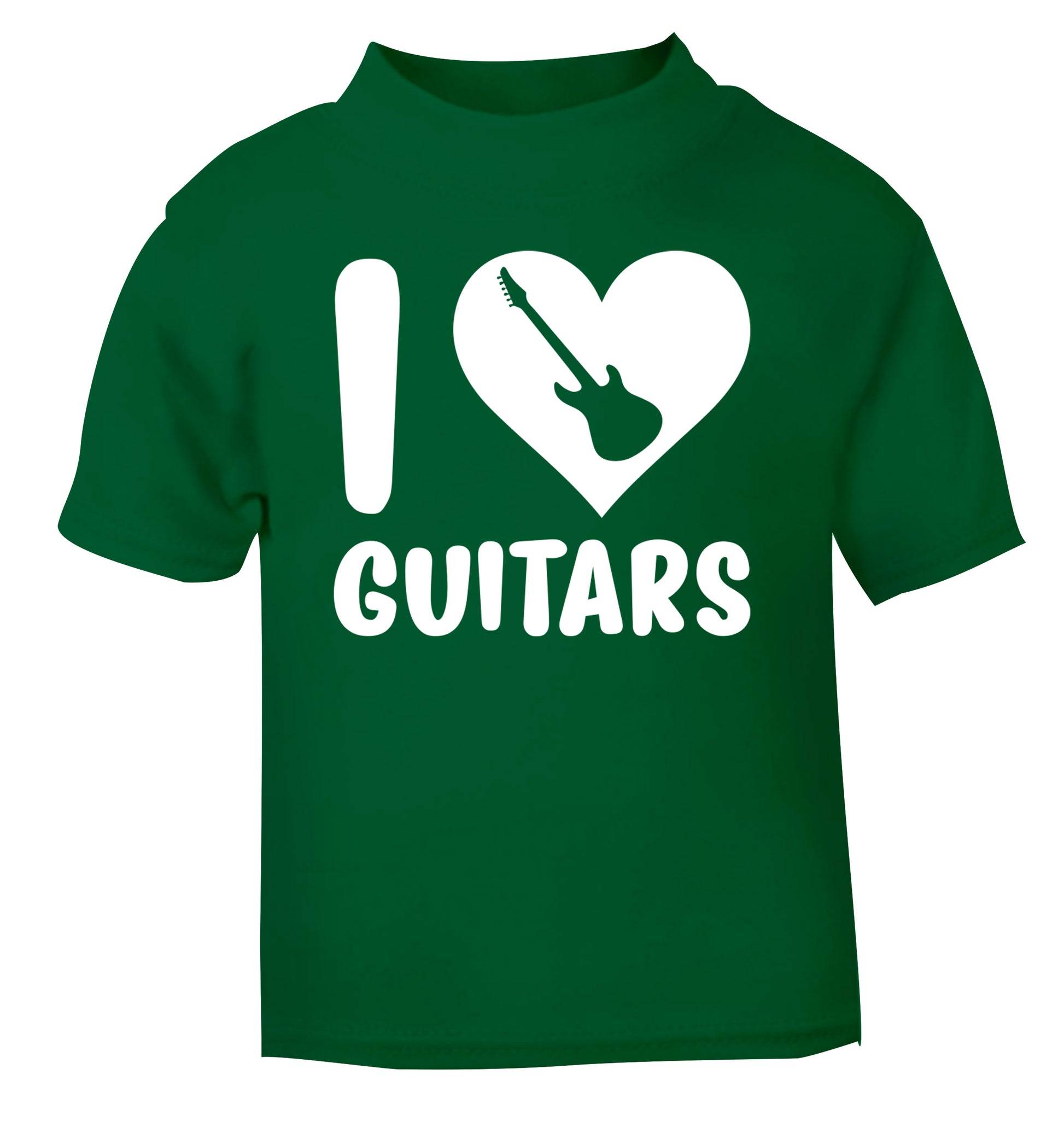 I love guitars green Baby Toddler Tshirt 2 Years