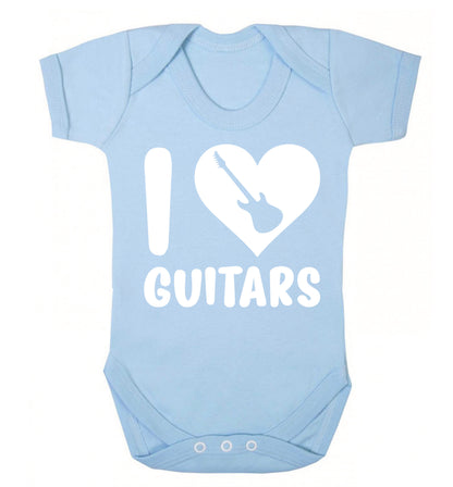 I love guitars Baby Vest pale blue 18-24 months