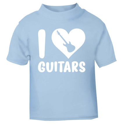 I love guitars light blue Baby Toddler Tshirt 2 Years