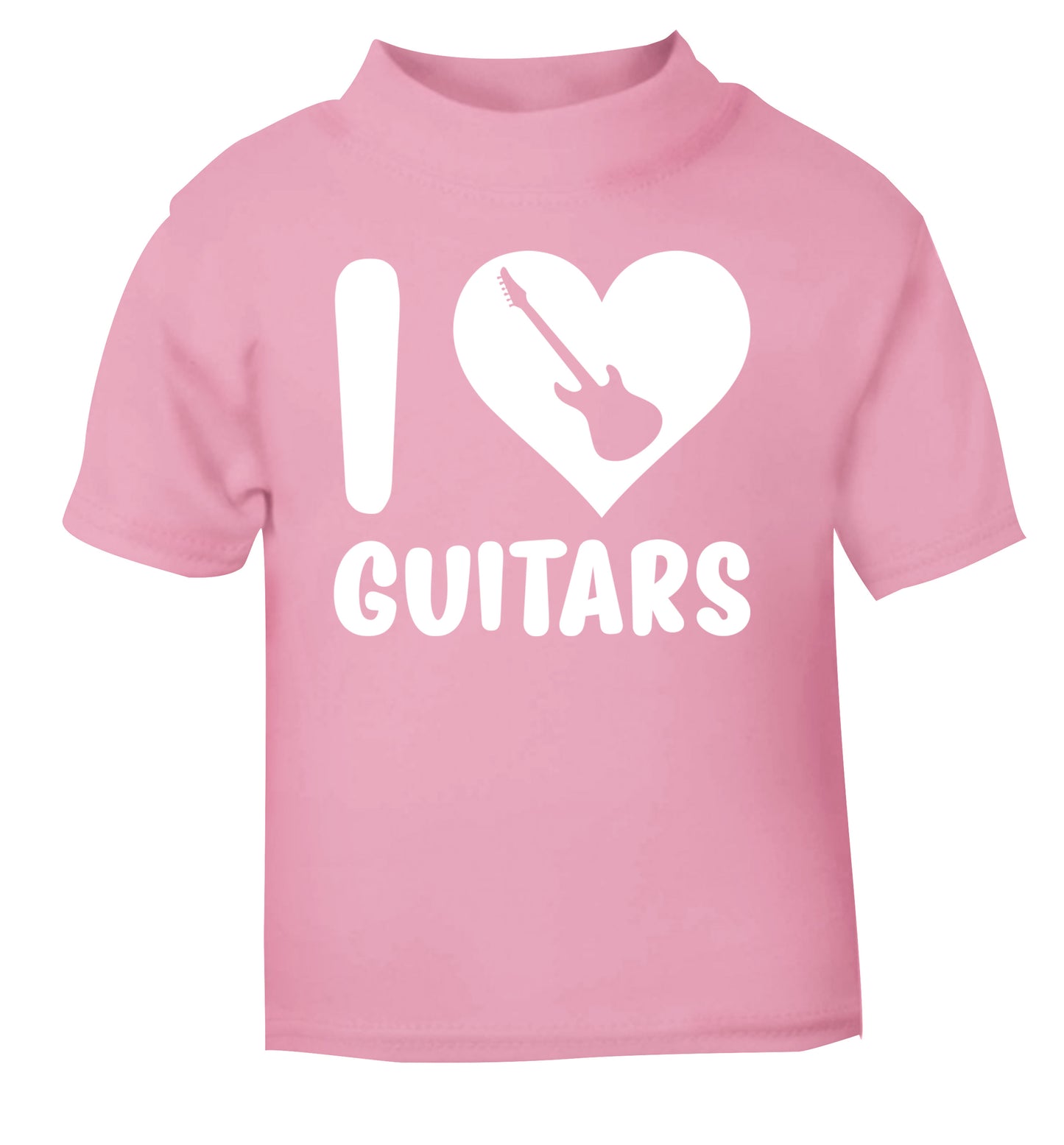 I love guitars light pink Baby Toddler Tshirt 2 Years