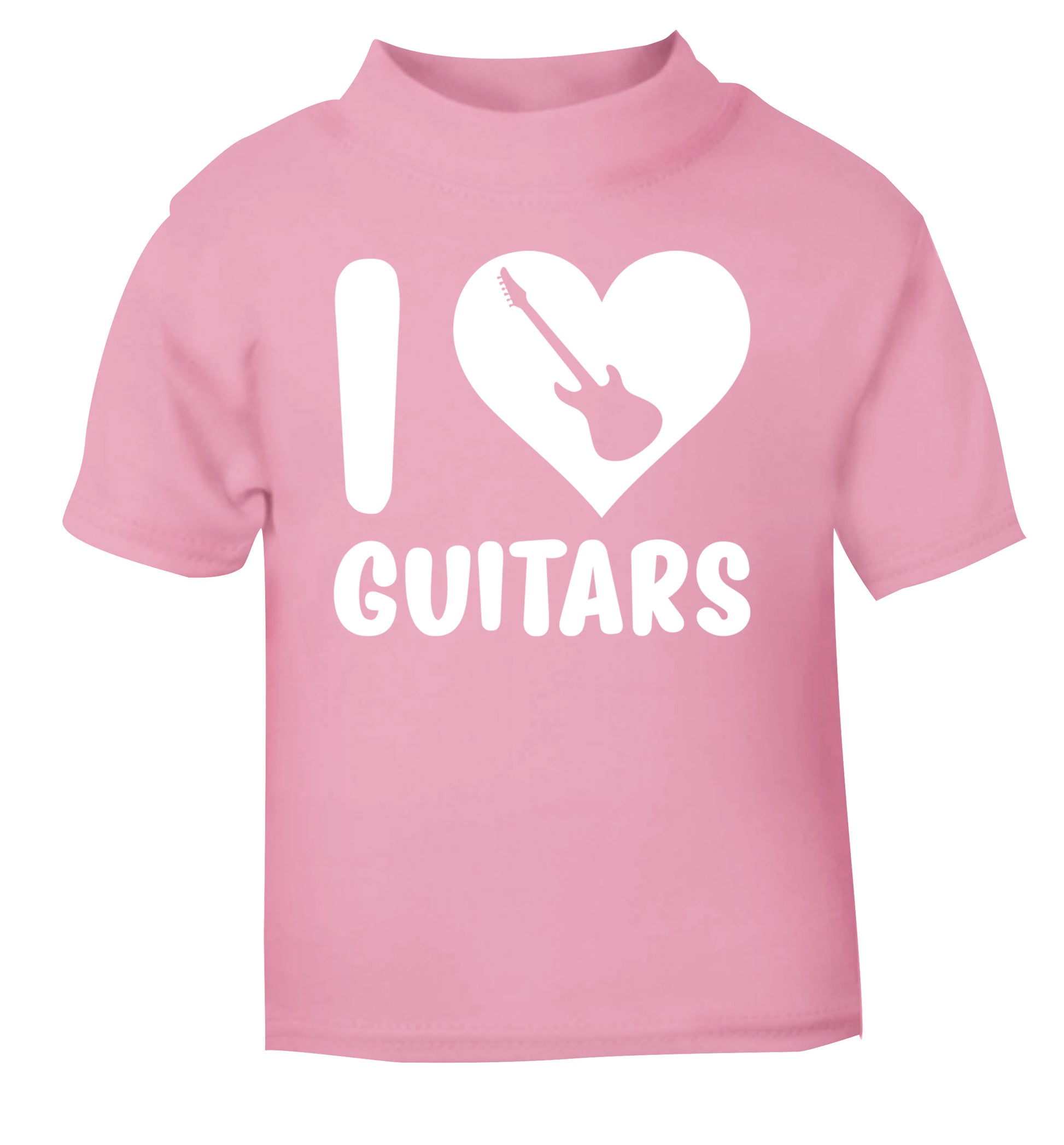 I love guitars light pink Baby Toddler Tshirt 2 Years