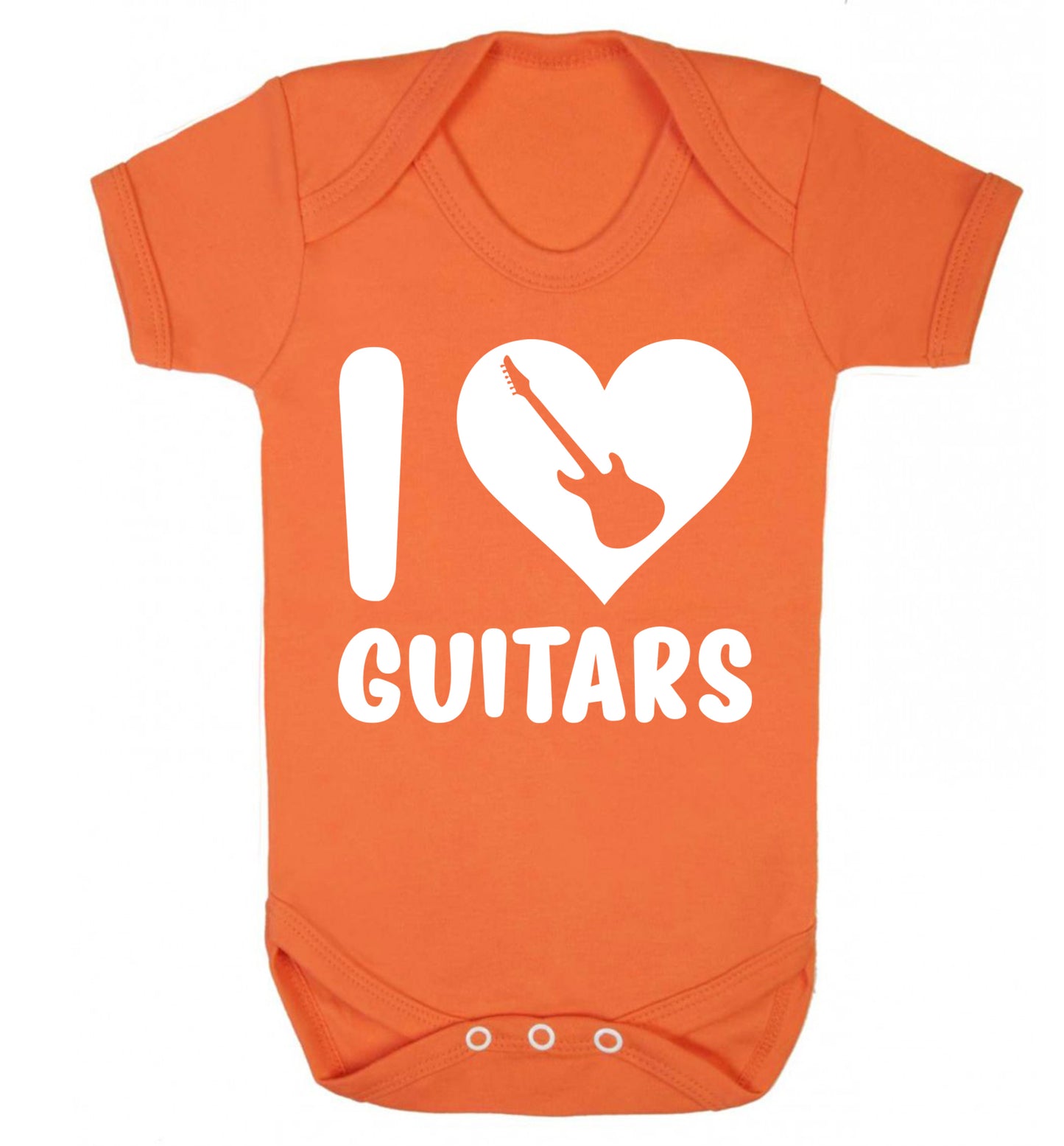I love guitars Baby Vest orange 18-24 months
