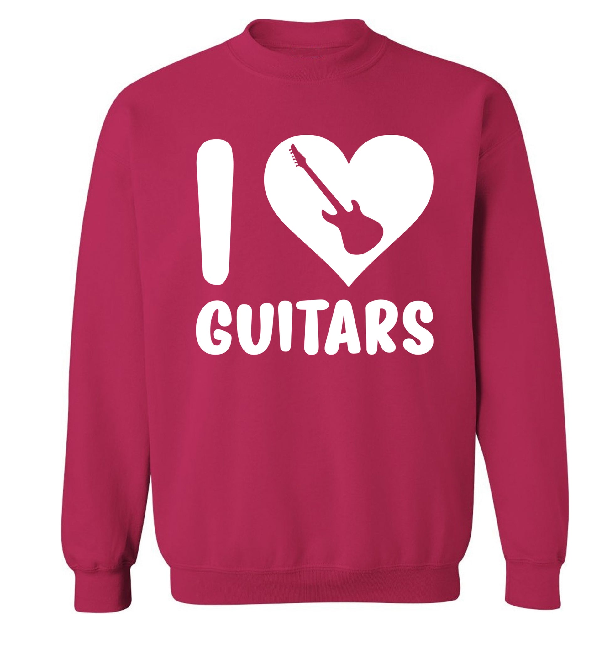 I love guitars Adult's unisex pink Sweater 2XL