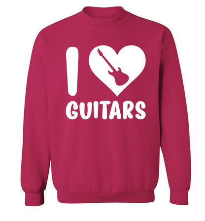 I love guitars Adult's unisex pink Sweater 2XL
