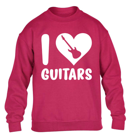 I love guitars children's pink sweater 12-14 Years
