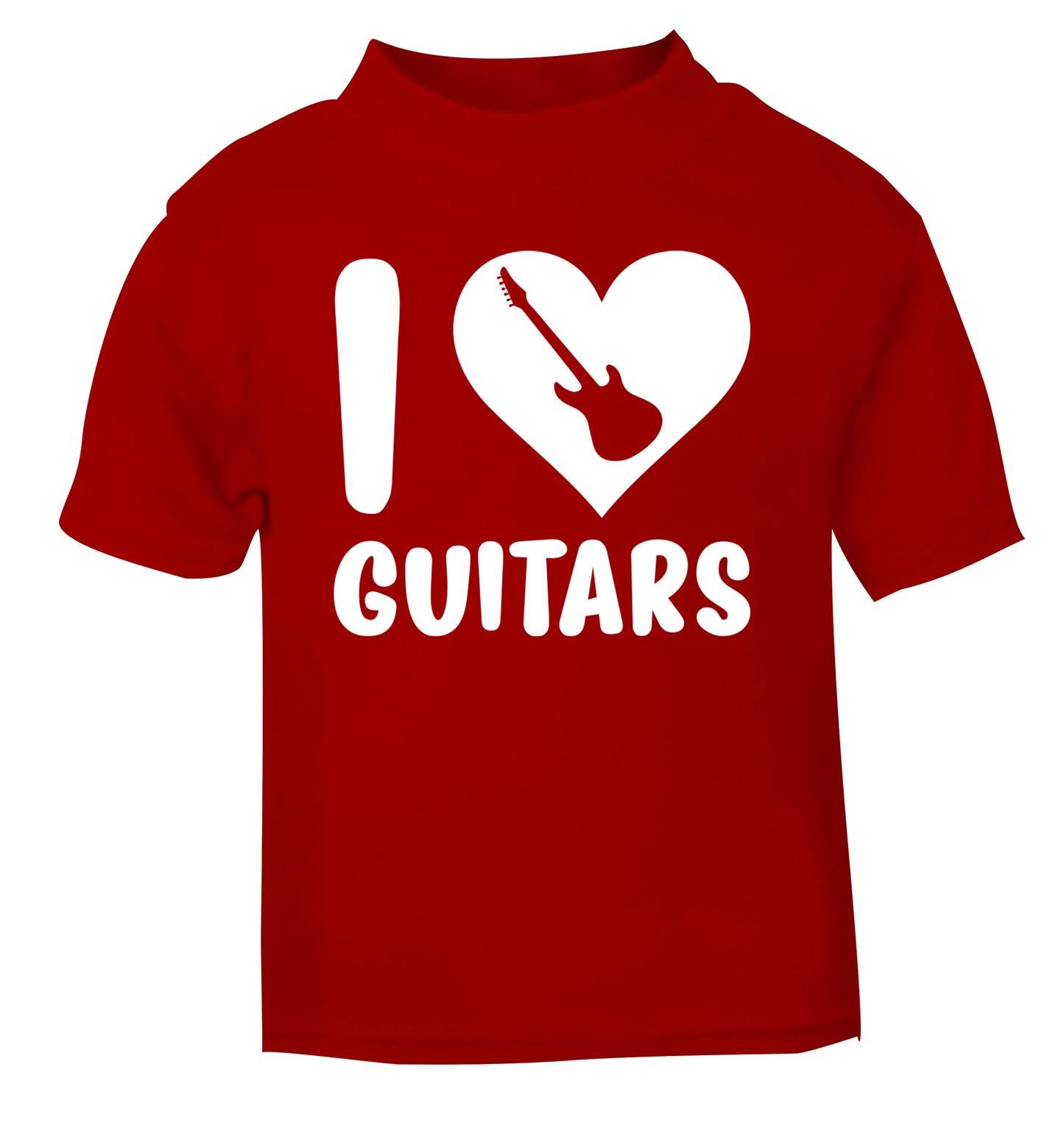 I love guitars red Baby Toddler Tshirt 2 Years